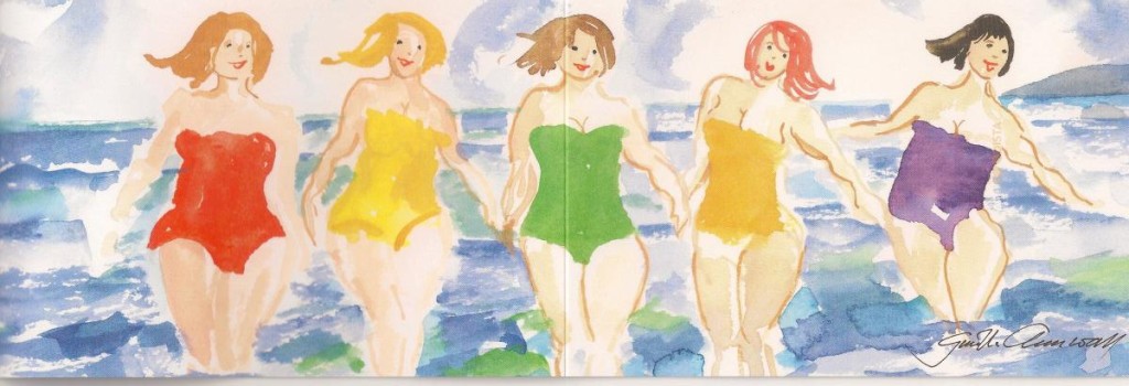 Healthy weight loss is not an issue of perceived size, but a health matter illustrated by these beautiful ladies made by Gunilla Akerwall, Sweden,