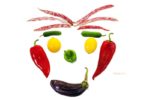 Healthy Living is no secret, just healthy lifestyle choices illustrated by happy face made of vegetables