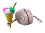 How to get a Healthier Life, Mind your Brain by eating the right foods , not ice-cream as illustrated here