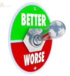 Better of Worse you decide at the switch of a button as illustrated to indicate that you can change your health.