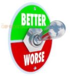Better of Worse you decide at the switch of a button as illustrated to indicate that you can change your health.