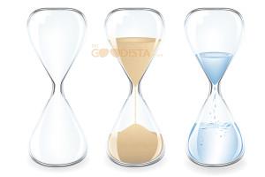 Health Matters illustrated by three hourglasses that are running out of 'time'