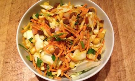 Recipe for Coleslaw with Zingy Saffron Dressing