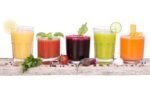 How to get a healthier life with good hydration. joys of juicing illustrated by vegetable/fruit juices