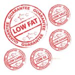 Junk Food Jungle gets more complicated today as so called Low fat foods are processed as well, illustrated by guarantee stamps for low fat etc.