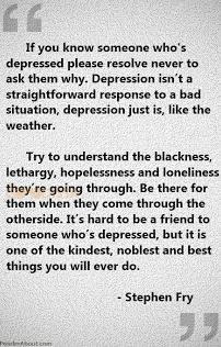 Mood Swings, Mood Disorder or Depression described in this quote by Stephen Fry