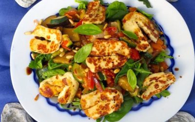 Halloumi and Warm Vegetable Salad Recipe