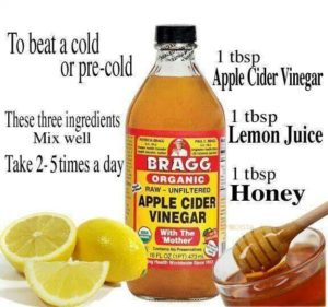 Cold remedies that treats your cold, and leaves you without side effects is what you need to get back into health fast, In the picture is a great apple cider vinegar mixture.