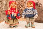 Christmas tradition in the Nordic countries illustrated by gnomes. 
