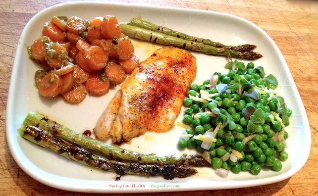 Recipe for Saffron Fish and Spring Vegetables