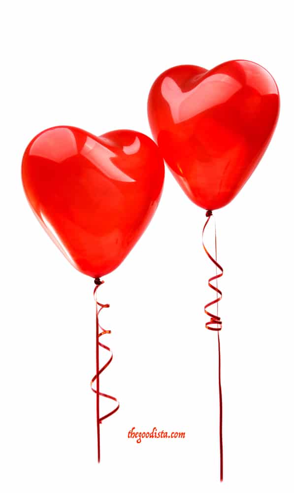 Valentine's Day can mean love, friendship or spring - illustrated by heart shaped balloons