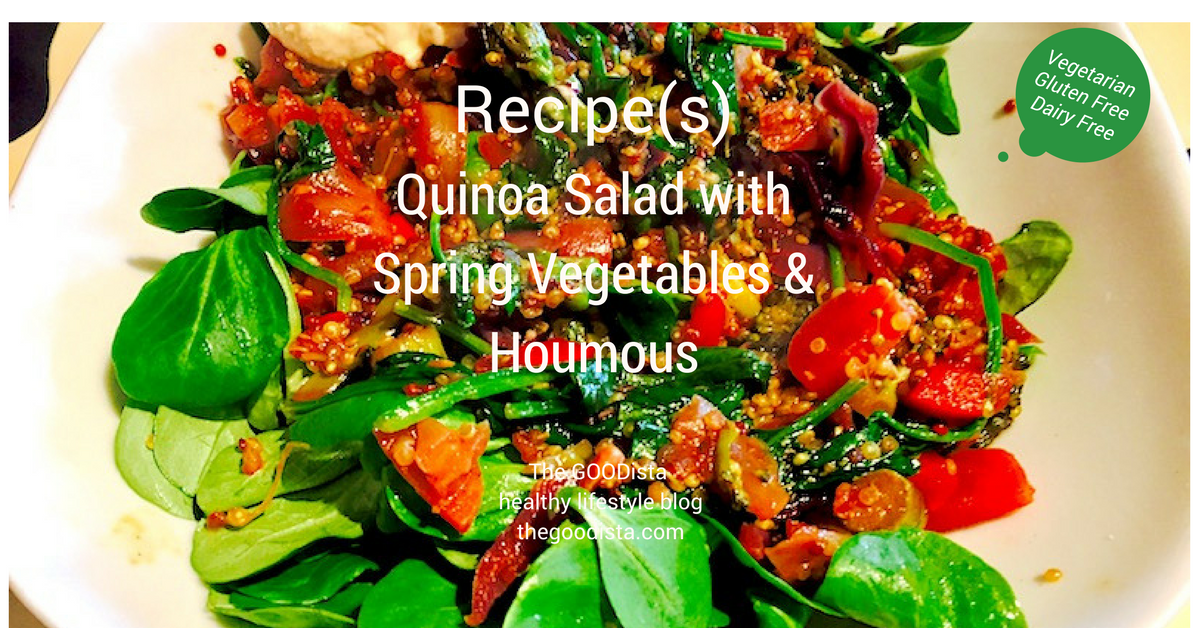 Recipe: Quinoa Salad with Spring Vegetables and Houmous