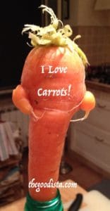 Carrot soup starts with a happy carrot.
